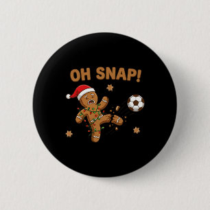 Oh Snap Lebkuchenmann Weihnachten Fußball Button
