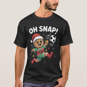 Oh Snap Lebkuchenmann Weihnachten Fußball Kinder J T-Shirt