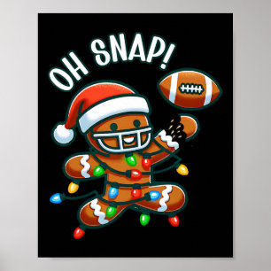 Oh Snap Lebkuchenmann Weihnachten Fußll Poster