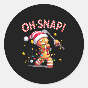 Oh Snap Lebkuchenmann Weihnachten Golfer Golf Runder Aufkleber