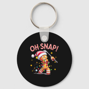 Oh Snap Lebkuchenmann Weihnachten Golfer Golf Schlüsselanhänger