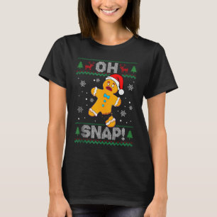Oh Snap Lebkuchenmann Weihnachten Lustiger Keks T-Shirt