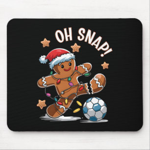 Oh Snap Lebkuchenmann Weihnachtsfußball 1  Mousepad