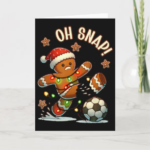 Oh Snap Lebkuchenmann Weihnachtsfußball Karte