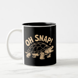 Oh Snap Lustige Sarkastische Schnappschildkröte Sc Zweifarbige Tasse