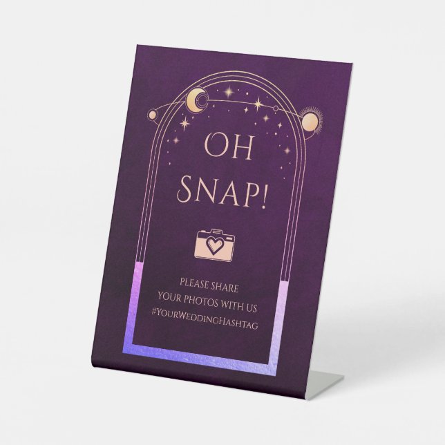 Oh Snap Mystical Rainbow Plum Sun Moon Stars Sockelschild (Vorderseite)