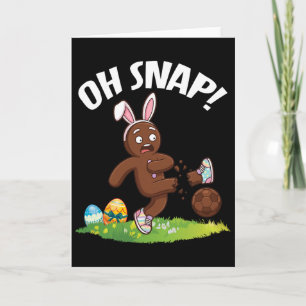 Oh Snap Ostern Gingerbread Mann Fußballspieler Bun Karte
