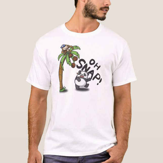 Oh Snap Panda & Affe T-Shirt (Vorderseite)