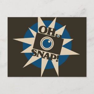 Oh Snap Retro-Kamera Postkarte