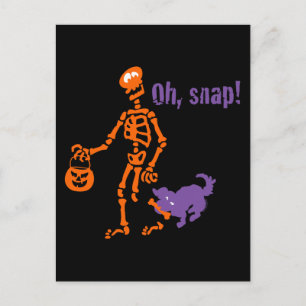 Oh, Snap Skeleton Postkarte