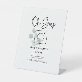 Oh Snap Table Top Eukalyptus Wedding Pedestal Sign Sockelschild