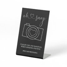 Oh Snap Wedding Foto Hashtag Personalisiert