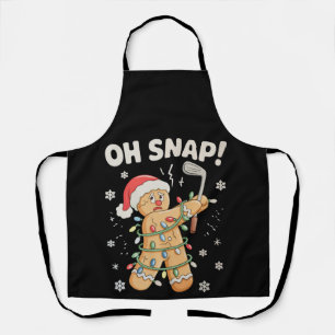 Oh Snap Weihnachts-Gingerbread-Cookie-Golf-Golfer Schürze