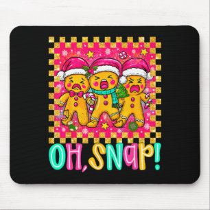 Oh Snap Weihnachtsmann Lebkuchen Mann Lustiger Wei Mousepad