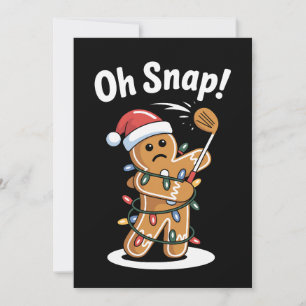 Oh Snap Weihnachtsmann Lebkuchenmann Lichter Hut X Einladung
