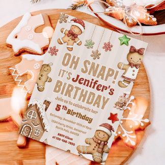 Oh Snap Weihnachtsplätzchen Lebkuchen Geburtstag Einladung