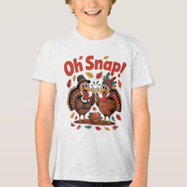 Oh Snap! Wishbone Game Pilgrim Native Turkey Funny Tri-Blend Shirt