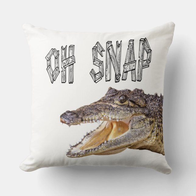 OH SNAP - Wut Gator Kissen (Vorderseite)