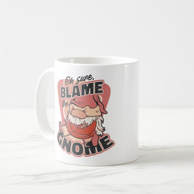 Oh Sure Schuld am Gnome Kaffeetasse (Vorderseite Links)