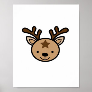 Oh süßer Hirsch Minimal Design  Poster