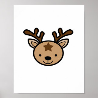 Oh süßer Hirsch Minimal Design Poster