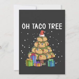 Oh, Taco Tree Funny mexikanisches Essen Ugy Weihna Einladung