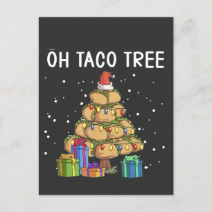 Oh, Taco Tree Funny mexikanisches Essen Ugy Weihna Einladungspostkarte
