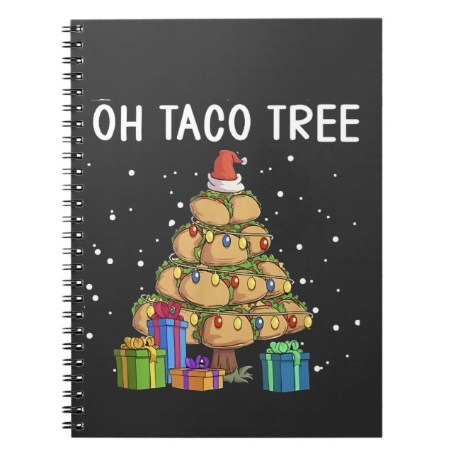 Oh, Taco Tree Funny mexikanisches Essen Ugy Weihna Notizblock (Vorderseite)