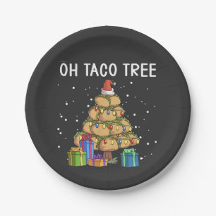Oh, Taco Tree Funny mexikanisches Essen Ugy Weihna Pappteller