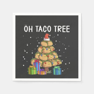 Oh, Taco Tree Funny mexikanisches Essen Ugy Weihna Serviette
