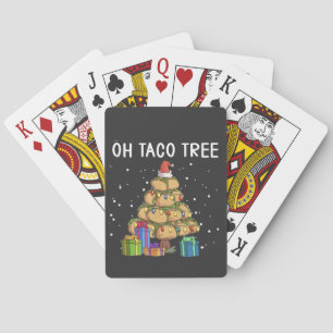 Oh, Taco Tree Funny mexikanisches Essen Ugy Weihna Spielkarten