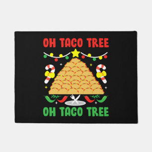 Oh Taco Tree Mexican Food Taco Lover Christmas Fußmatte