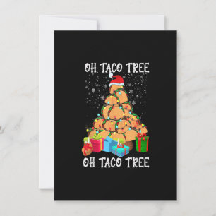 Oh Taco Tree Mexican Food Taco Lover Christmas Xma Einladung