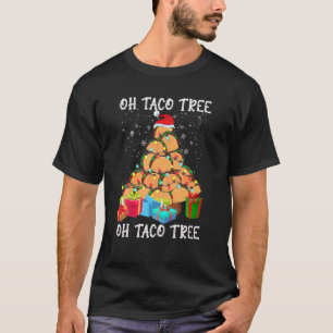 Oh Taco Tree Mexican Food Taco Lover Christmas Xma T-Shirt