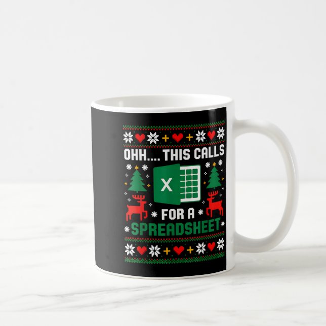Oh This Calls For A Spreadsheet Christmas Santa Ex Kaffeetasse (Rechts)