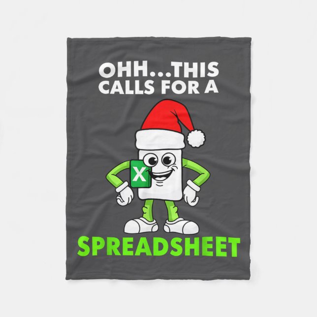 Oh This Calls For A Spreadsheet Excel Christmas Co Fleecedecke (Vorderseite)