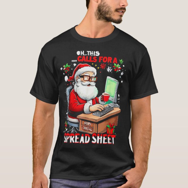 Oh This Calls For A Spreadsheet, Funny Excel Chris T-Shirt (Vorderseite)