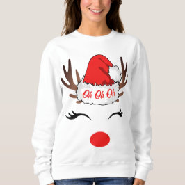 Oh, Ugly White Reindeh Weihnachts-Sweatshirt Sweatshirt
