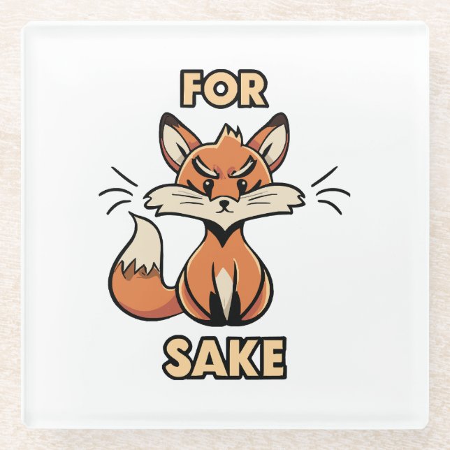 Oh um Fuchs herum Glasuntersetzer (Vorderseite)