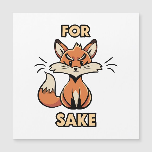 Oh um Fuchs herum Magneteinladung (Vorderseite)