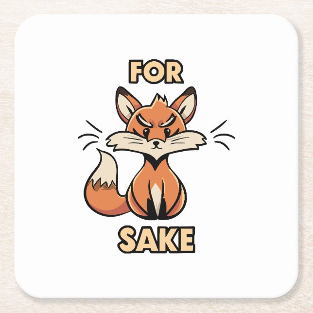 Oh um Fuchs herum Rechteckiger Pappuntersetzer (Vorderseite)