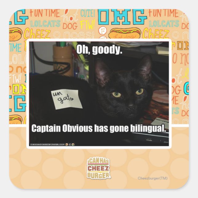 Oh, verdammt. quadratischer aufkleber (Vorderseite)