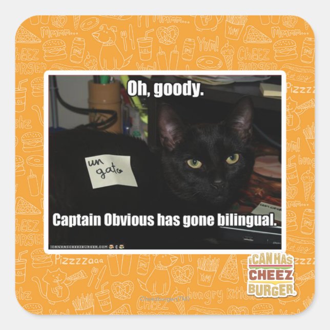 Oh, verdammt. quadratischer aufkleber (Vorderseite)