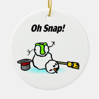 Oh Verschluss gebrochener Schneemann Keramikornament