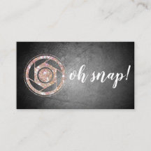 Oh Verschluss! Glitzer-Fotograf-Geschäfts-Karte