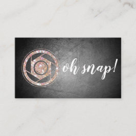 Oh Verschluss! Glitzer-Fotograf-Geschäfts-Karte Visitenkarte