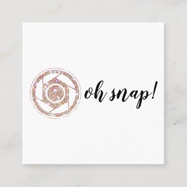 Oh Verschluss! Quadratische Visitenkarte (Vorderseite)