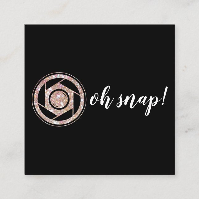 Oh Verschluss! Quadratische Visitenkarte (Vorderseite)