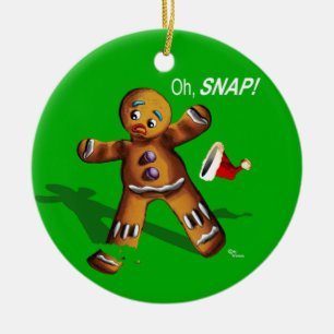 Oh Verschluss! Weihnachtsverzierung (Grün) Keramik Ornament