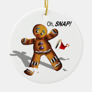 Oh Verschluss! Weihnachtsverzierung (weiß) Keramikornament